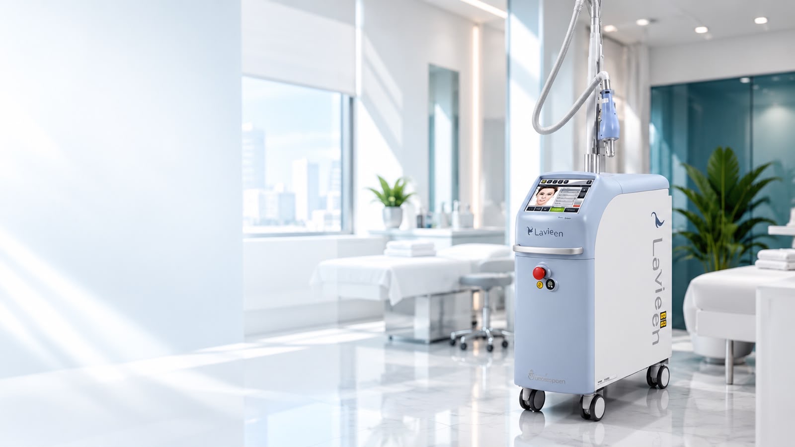 Equipamento a laser JR Locações em clínica de estética